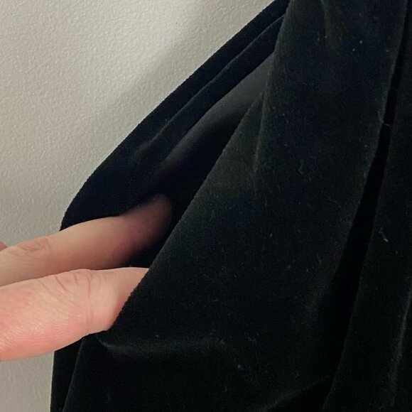 Milly Of New York Black Velvet Mini Skirt Original Size‎ 2 Pockets Minimalist - Picture 3 of 8